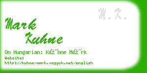 mark kuhne business card